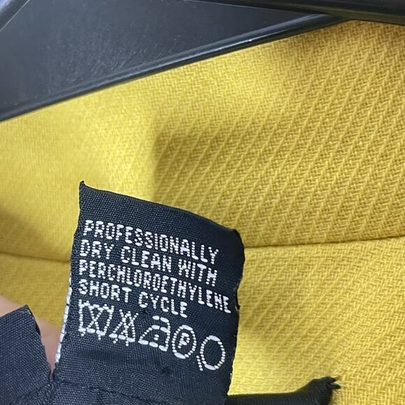 Etcetera Blazer Yellow Cotton Wool Retro Mod Style Size 4 - Picture 6 of 9